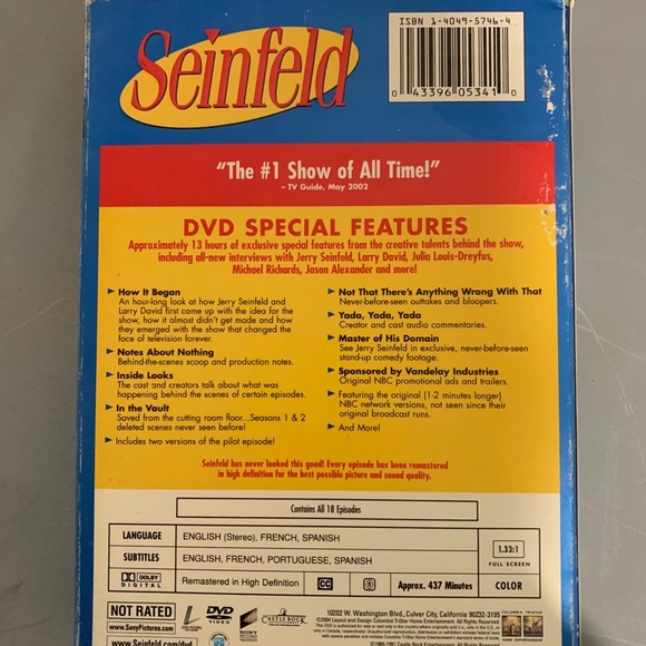 Seinfeld full season 1 & 2 DVDs. Never played - Picture 2 of 5
